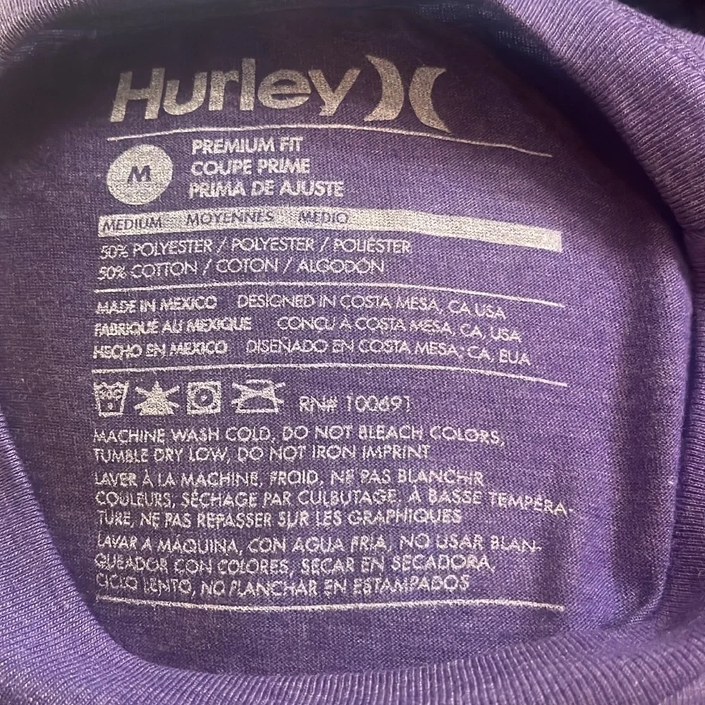 Hurley • Short Sleeve Purple Premium Fit Shirt - Picture 5 of 5